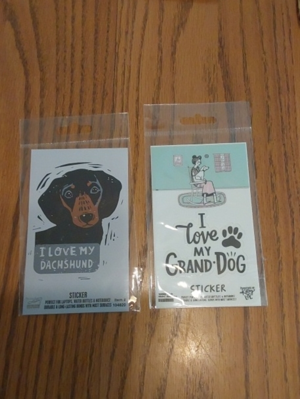 Set of two Dog stickers